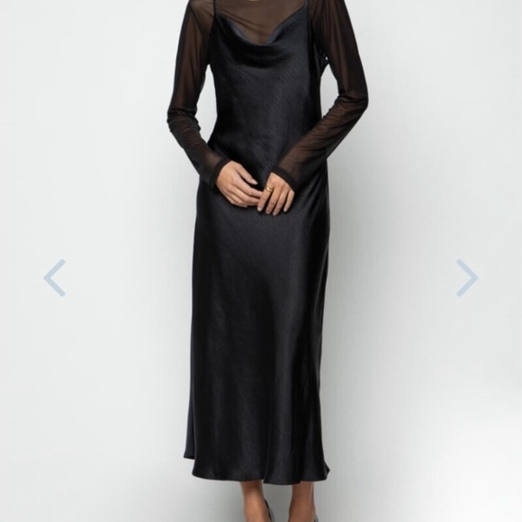 Oak and Fort Satin Slip Dress - Picture 1 of 4